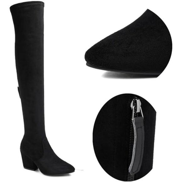 N.N.G Women's Over The Knee Boots Thigh High Suede Pointed Toe, Size 8.5, New - Picture 4 of 4